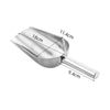 Aluminum ice scoop with dimensions, 18x11.4x9.4cm