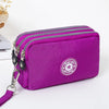 Purple women's zipper pocket wallet