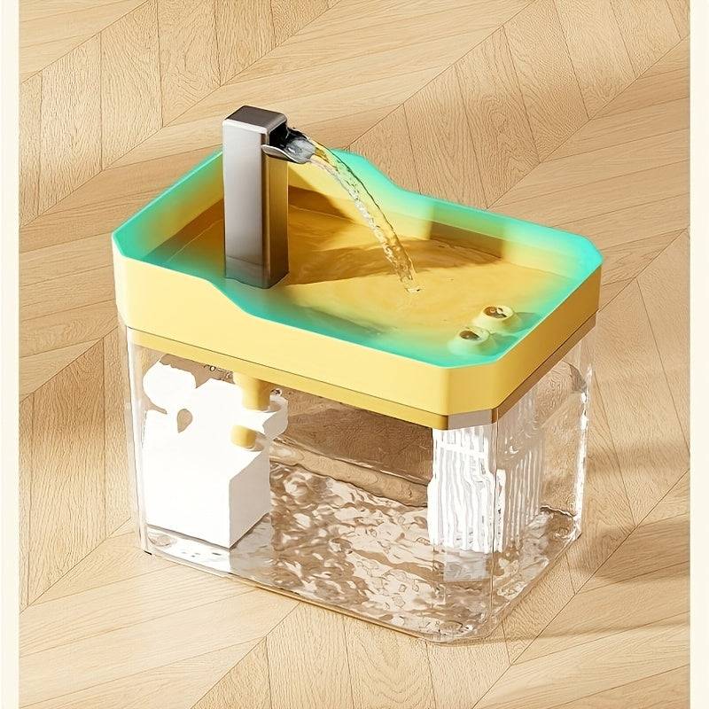 Pet smart water dispenser 50.7oz, automatic circulation, ultra-silent, USB rechargeable for cats and dogs, no battery