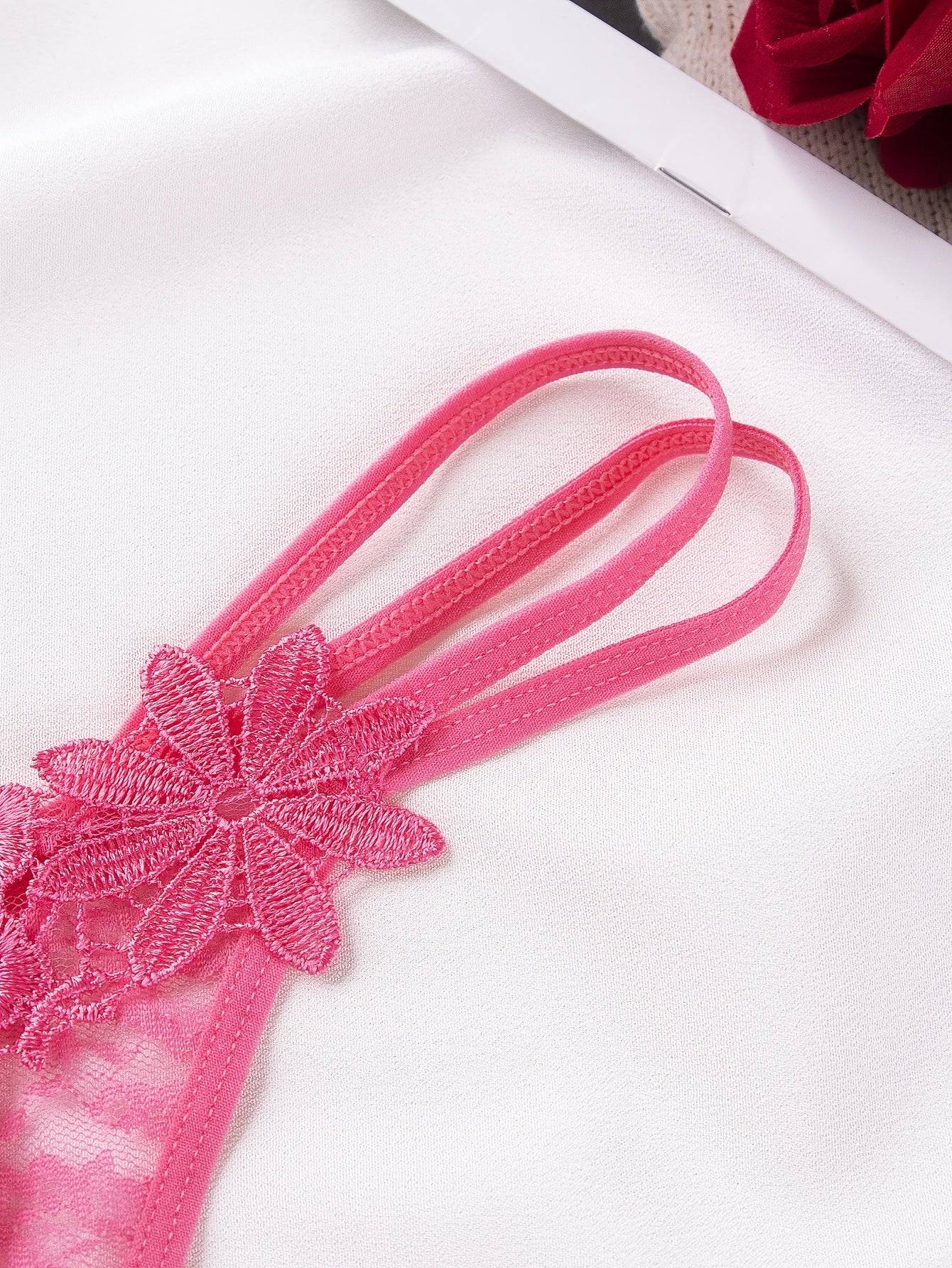 9-Pack Low Waist Lace Thongs for Women – Floral European Style, Breathable & Soft Fit