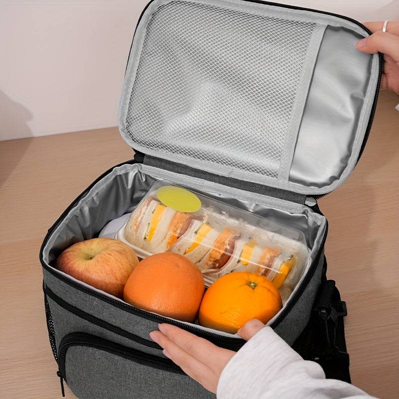 Multifunctional Insulated Lunch Bag Large Capacity, Waterproof & Leakproof with Adjustable Shoulder Strap for Office, School & Travel