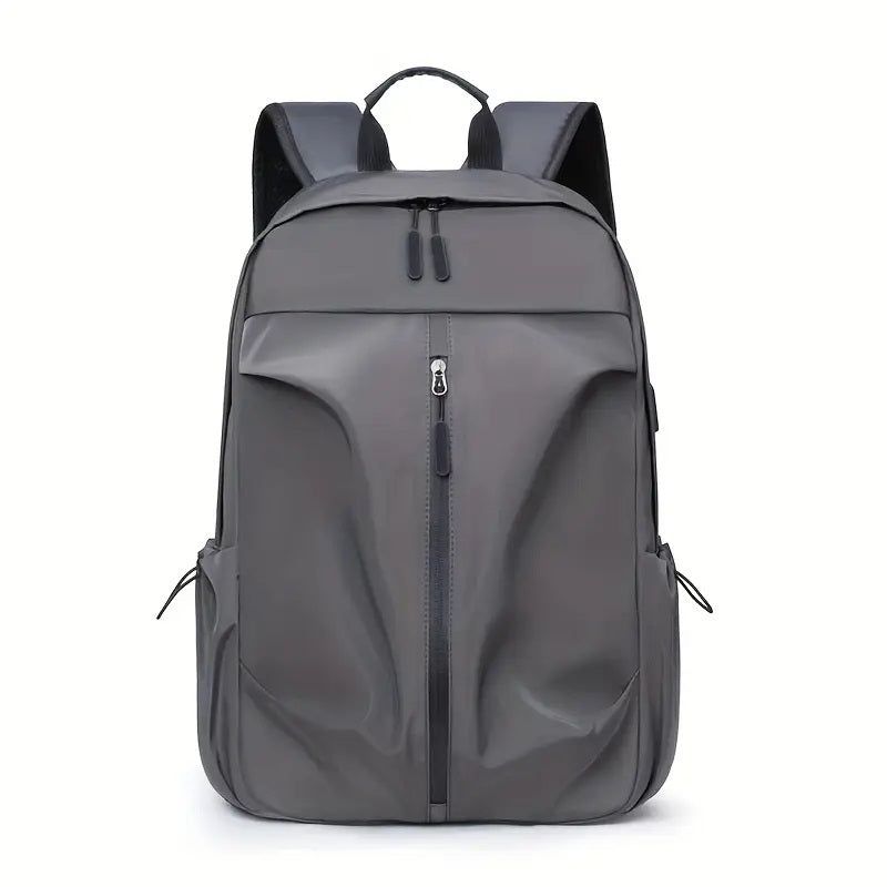 Mens PU Leather Casual Backpack with Large Capacity