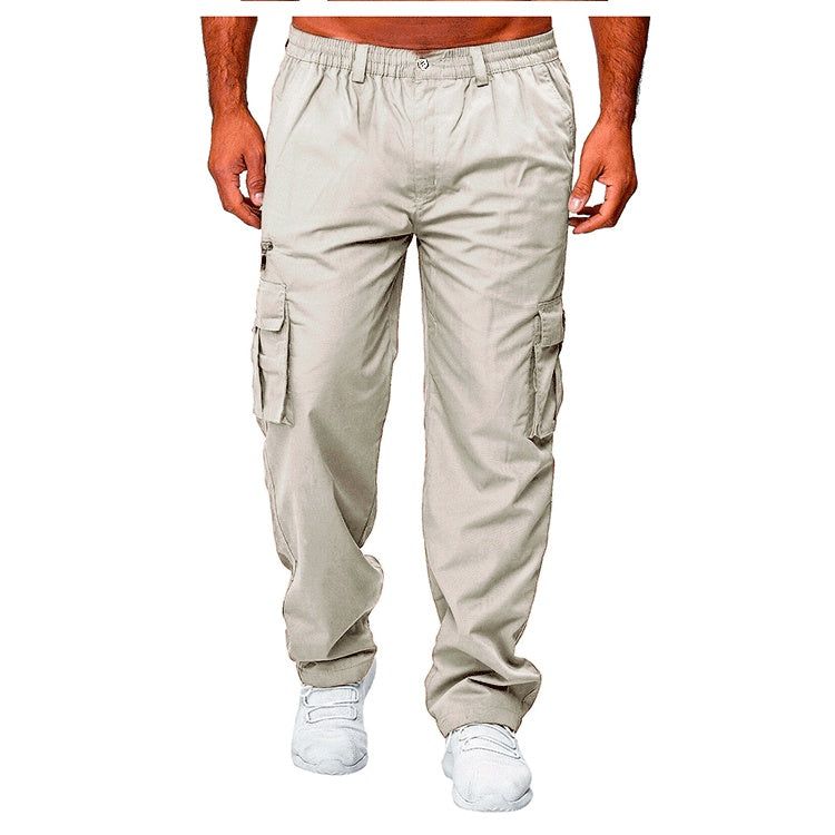 Men’s Loose Straight Leg Cargo Pants with Belt
