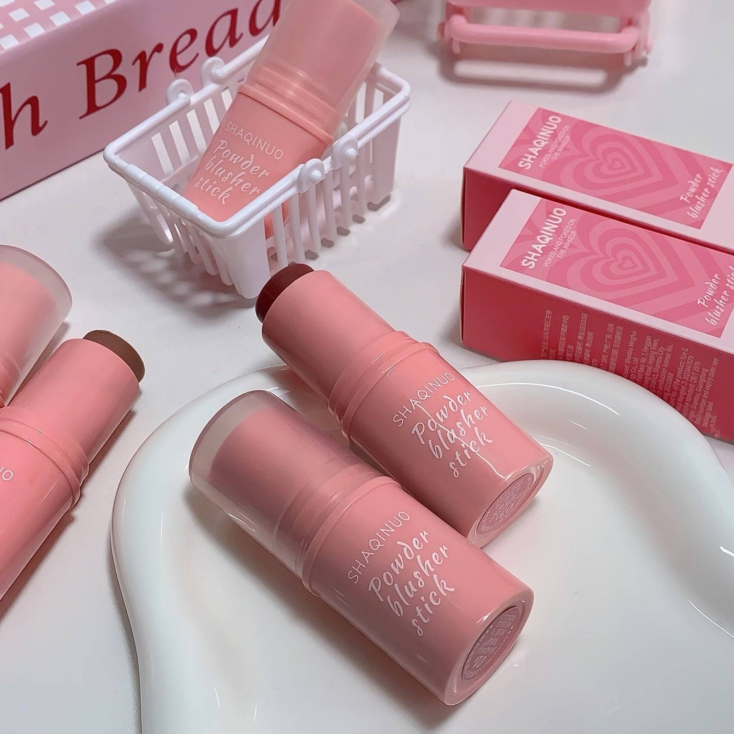 3pcs Cream Blush Stick Set for Women Matte & Brightening Finish Long-Lasting Waterproof Makeup