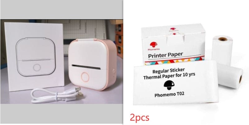 Portable Mini Thermal Label Printer Home Photo Printer Student Wrong Question Printer Bluetooth Mini Label Printer Price Tag - PMMNAPOLES