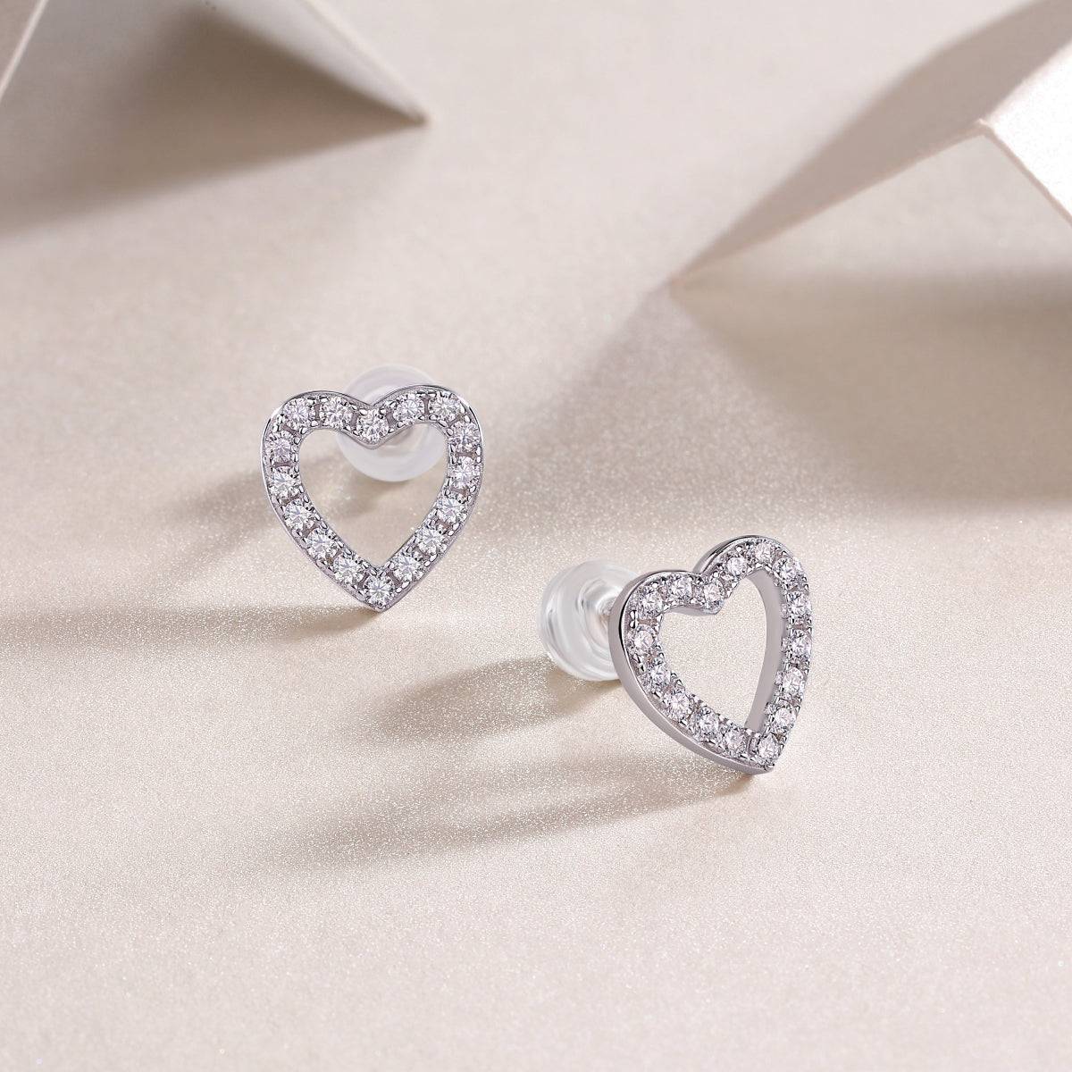 Moissanite Stud Earrings S925 Silver Elegant Style