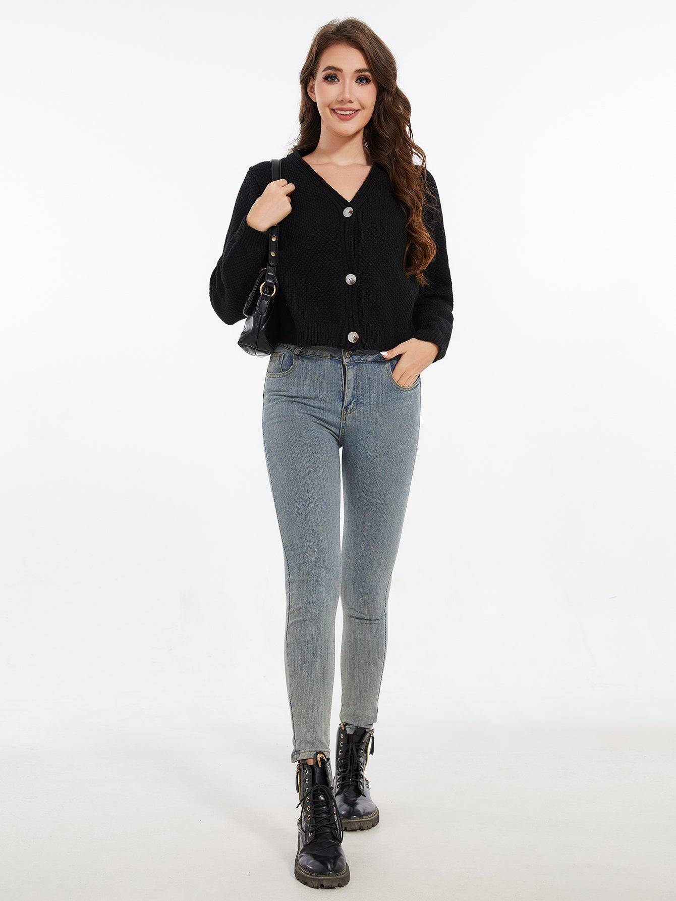 Women Striped Cardigan Sweater