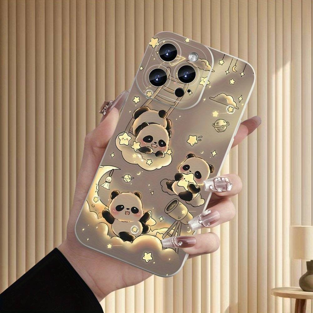 Panda Design iPhone Case – Stylish Shockproof Cover for Models 7 to 16, Plus, Pro, Max & Mini, Unisex Fashion