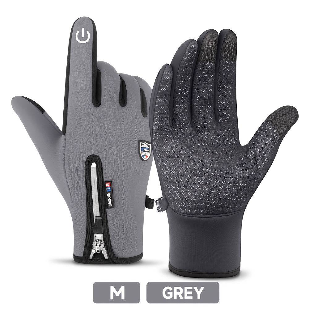 Unisex Winter Sports Gloves, Waterproof Windproof Touchscreen Gloves with Anti-Slip Design, Warm Outdoor Cycling and Skiing Gear