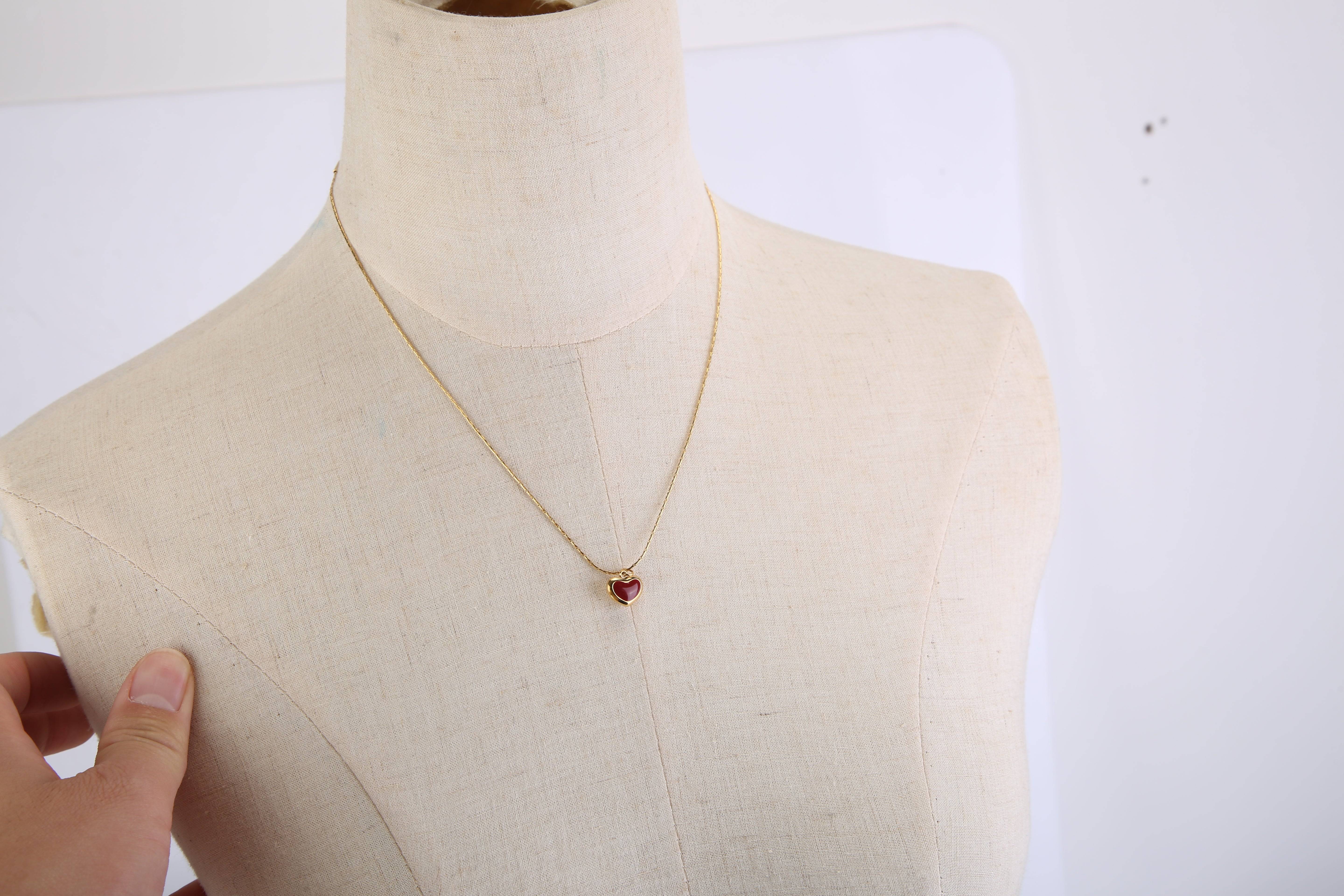 Preserved Rose Heart Necklace Gift Box