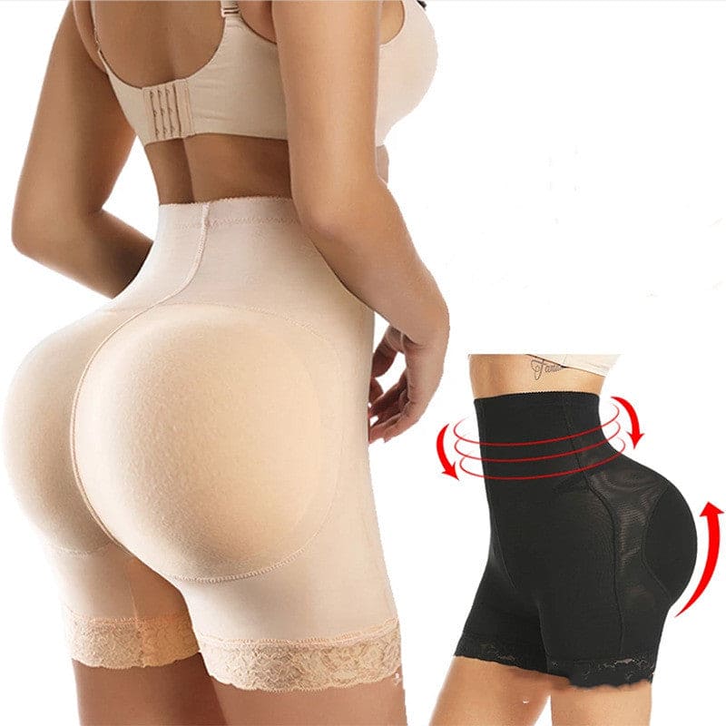 High Waist Lace Cushion Sponge Body Shaping Pants - PMMNAPOLES