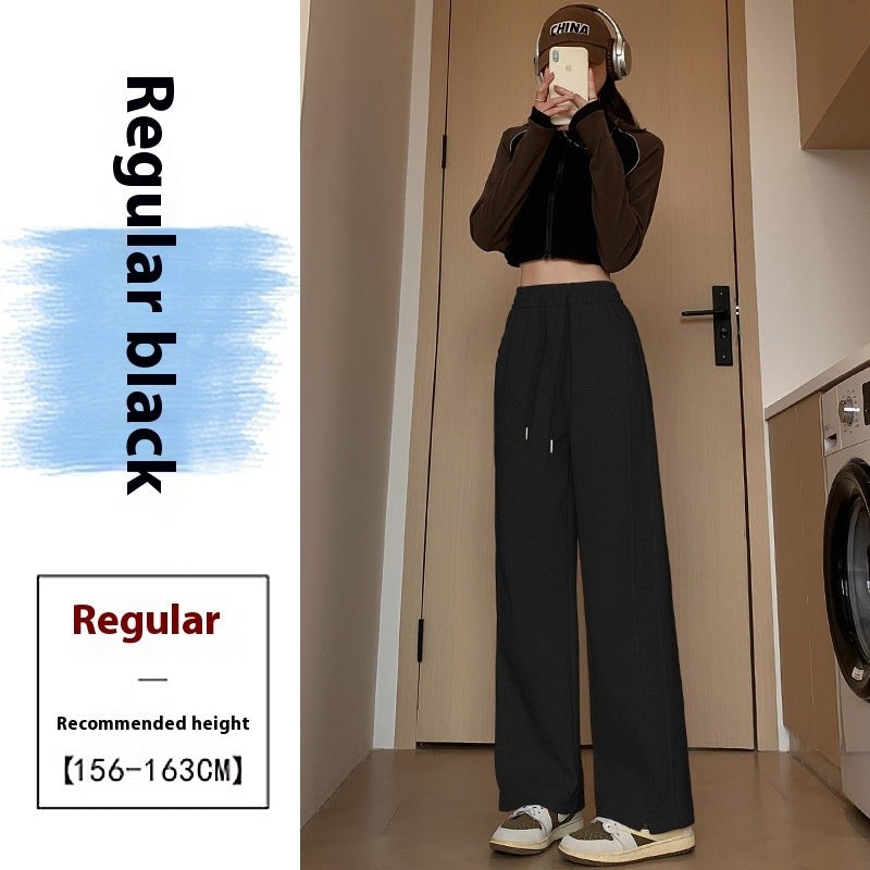 Women’s High Waist Straight Leg Sweatpants Lightweight Loose Fit Long Leisure Sports Trousers