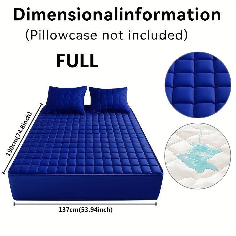 Waterproof Quilted Mattress Cover – Soft Dustproof Bedding Protector for Home, Guest Room & Hotel