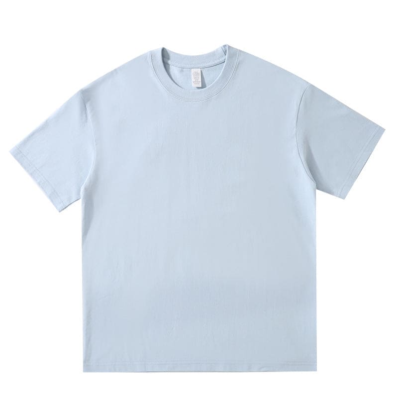 Round Neck Solid Color T-shirt Cotton Half Sleeve Man - PMMNAPOLES