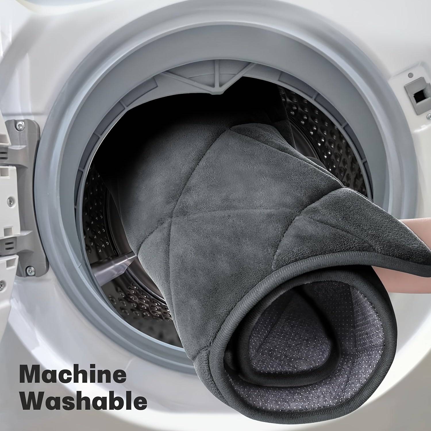 3/5pcs Bathroom Rug Set Soft Memory Foam Mats with Anti-Slip Design Machine Washable Absorbent Grey Rugs for Toilet & Floor