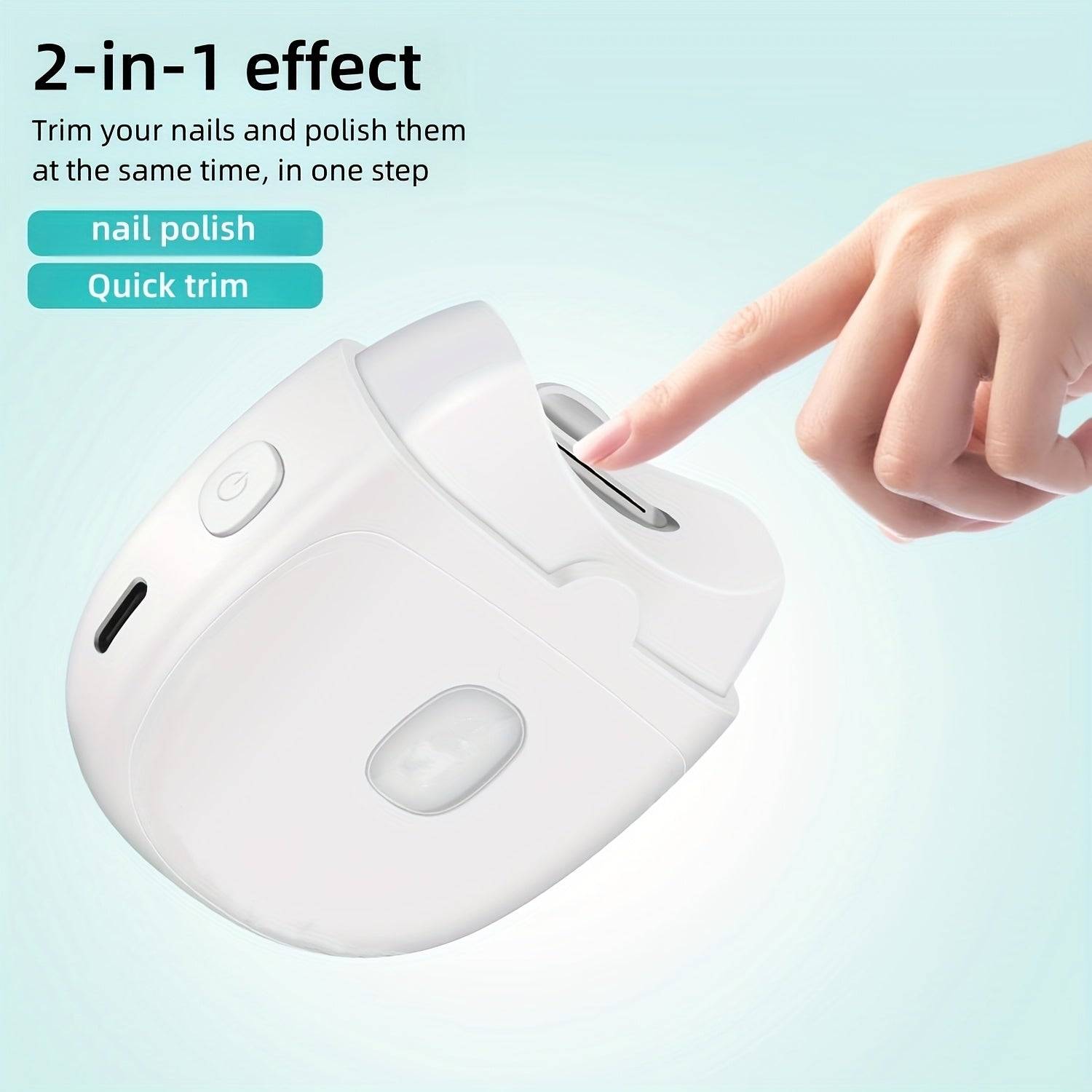 Portable Electric Nail Clipper and Filer with LED Light, Automatic Compact Nail Trimmer Grinder for Home Grooming and Gifts