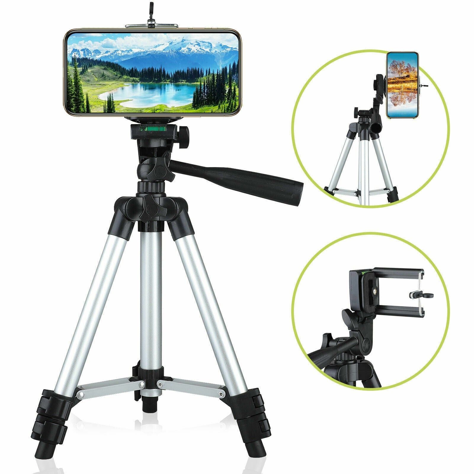 Adjustable Camera And Phone Tripod With Mount
