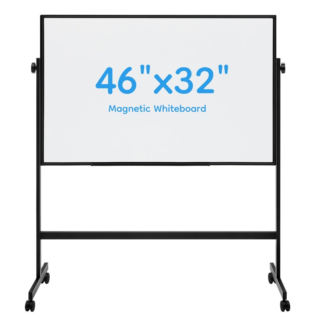 Whiteboard Mobile Magnetic Double Sided 46x32 with Stand