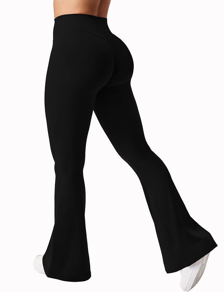 Womens V Waist Flare Leggins with Contouring Stretch Fit