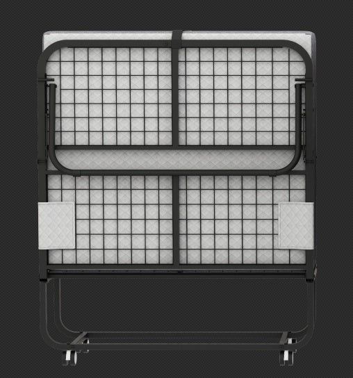 Folding Bed with 5 Inch Memory Foam Mattress and Metal Frame