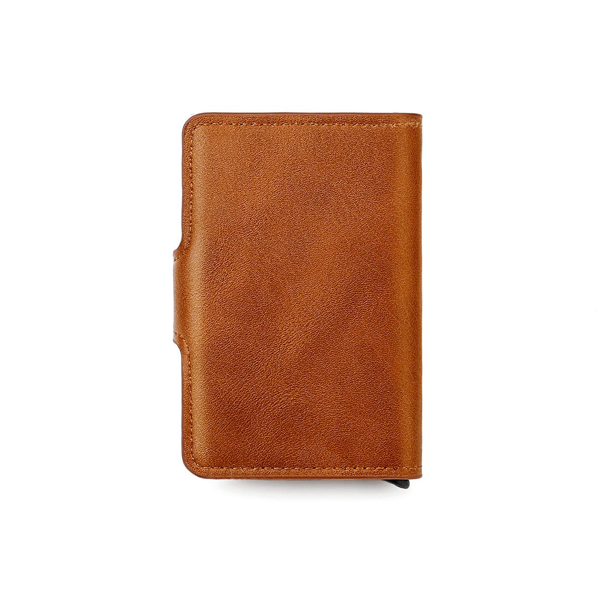 Mens Brown Wallet with Card Holder and Snap Closure