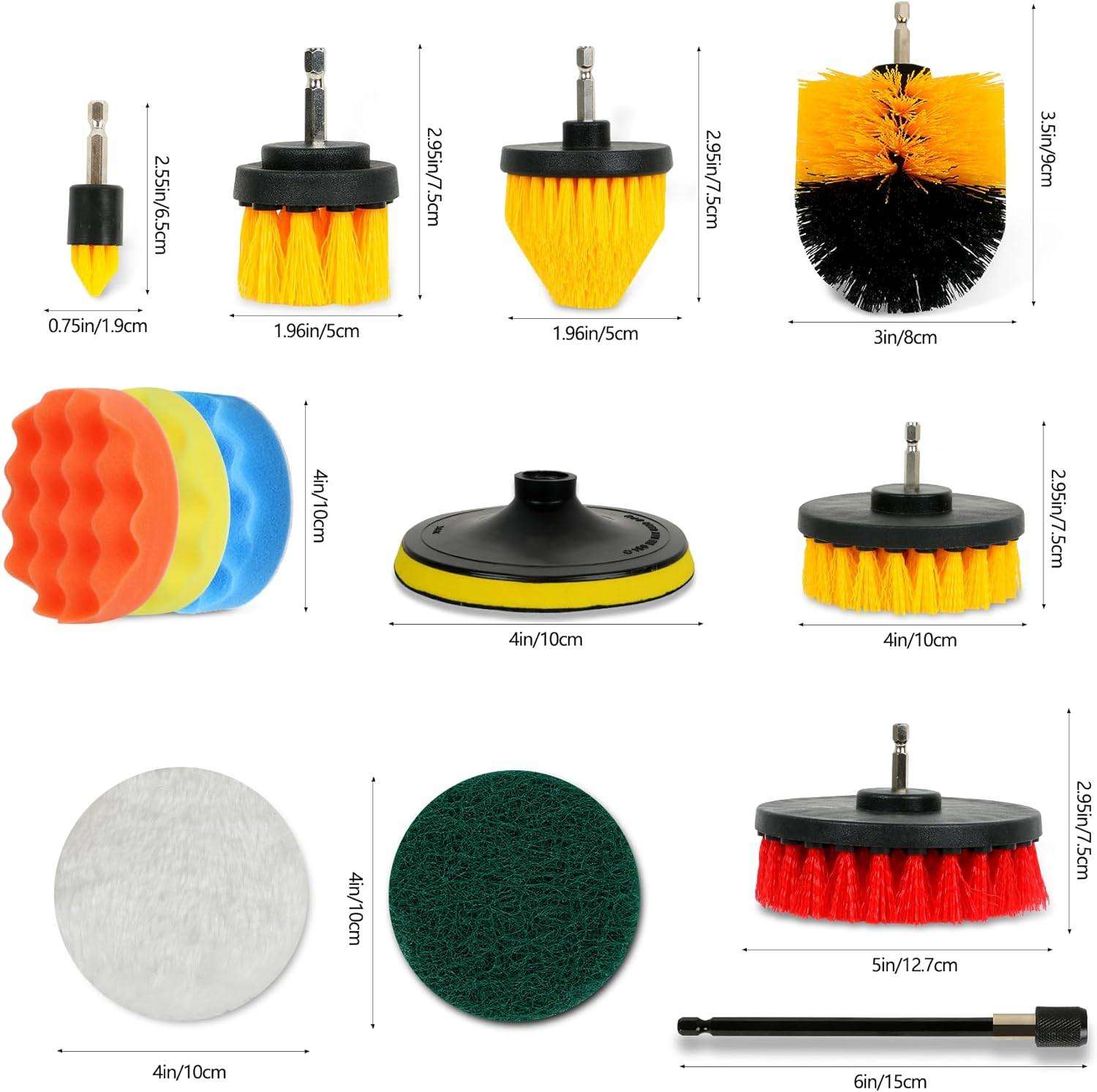 45 Piece Drill Scrub Brushes Cleaning Set