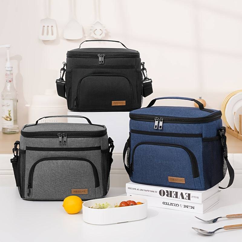 Multifunctional Insulated Lunch Bag Large Capacity, Waterproof & Leakproof with Adjustable Shoulder Strap for Office, School & Travel