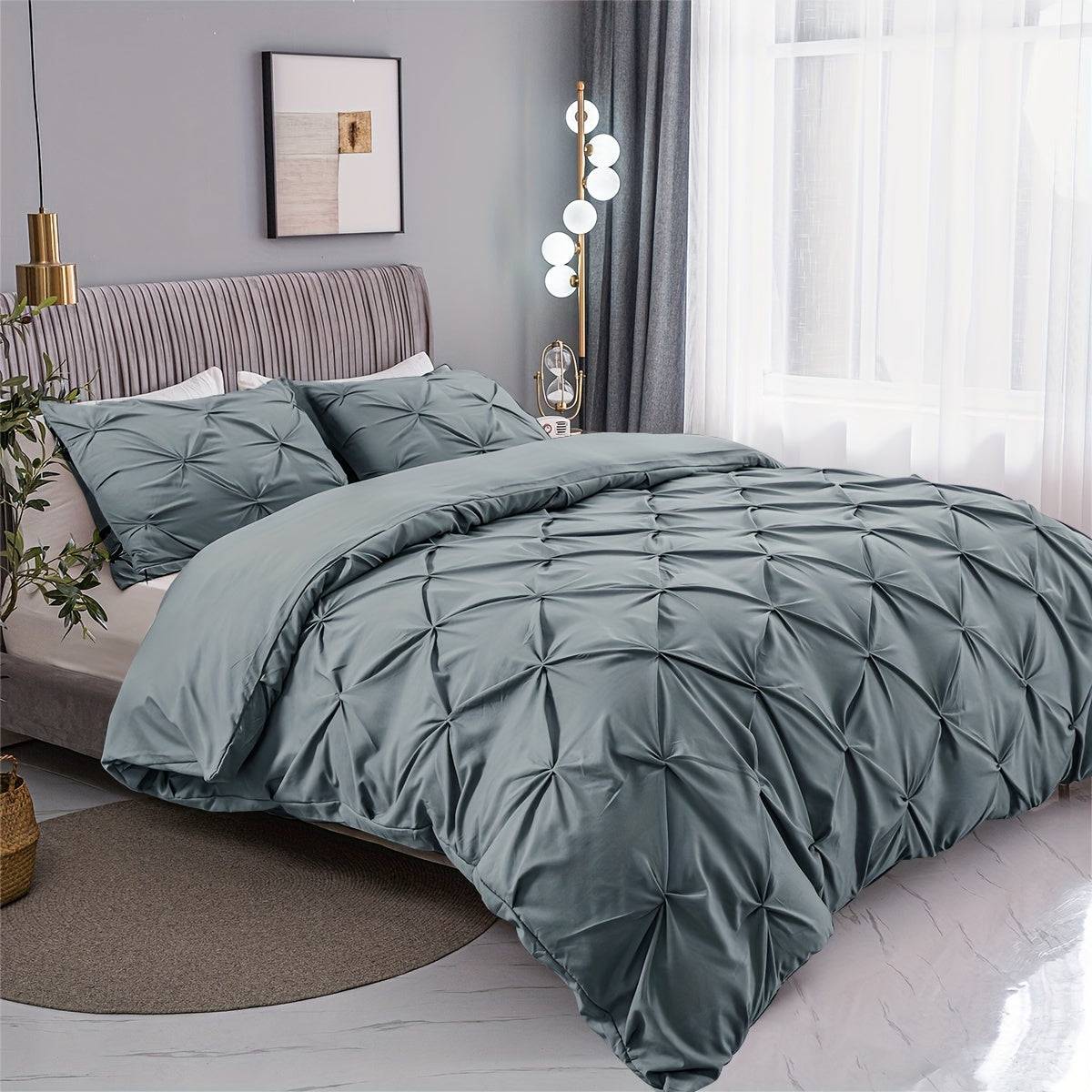 Luxury Duvet Cover Set 3pcs – 100% Sufiber 120g, Zipper Closure & Corner Ties, Soft & Durable Bedding Gift Set for Valentine’s Day