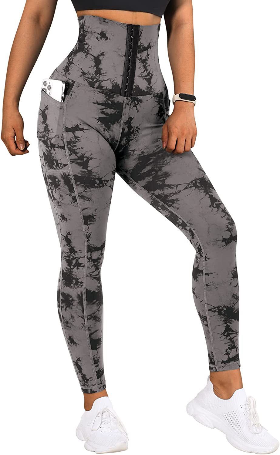 Gradient Warm Cropped Leggings with Pockets for Women