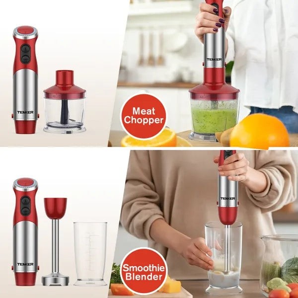 Hand Blender 5in1 Immersion 12 Speed Stainless Steel Set
