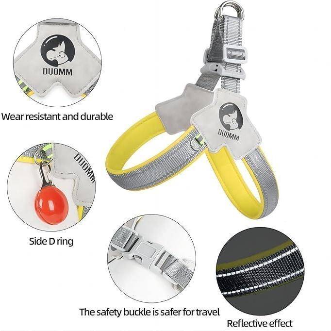 Reflective Dog Harness with Leash No Pull Adjustable Fit