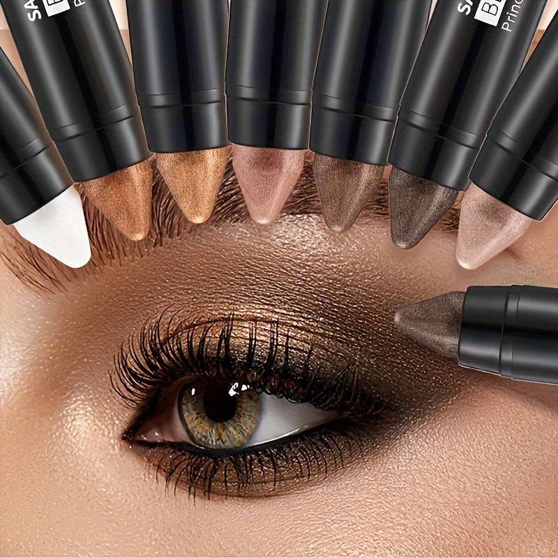 7pcs Eyeshadow Stick Set Waterproof Creamy Texture with Matte & Pearlescent Finish Easy Daily Eye Makeup