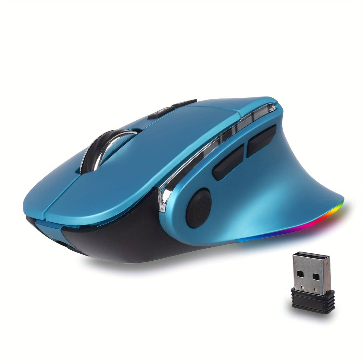 Bluetooth Vertical Ergonomic Mouse – Dual Mode, Rechargeable, 8 Buttons