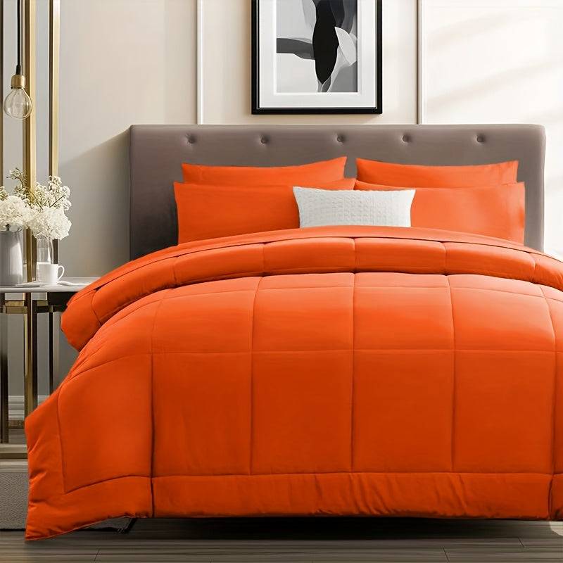Luxury Bedding Set 5/7-Piece – Soft Microfiber Comforter, Sheets & Pillowcases for Queen/King Beds