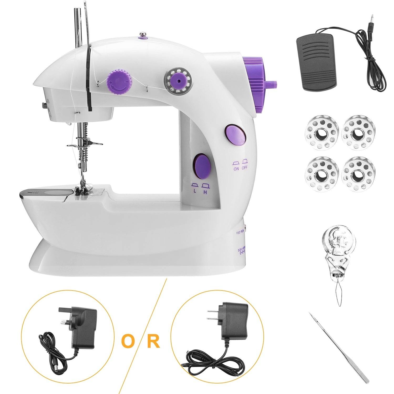 Portable Electric Sewing Machine with LED and Foot Control