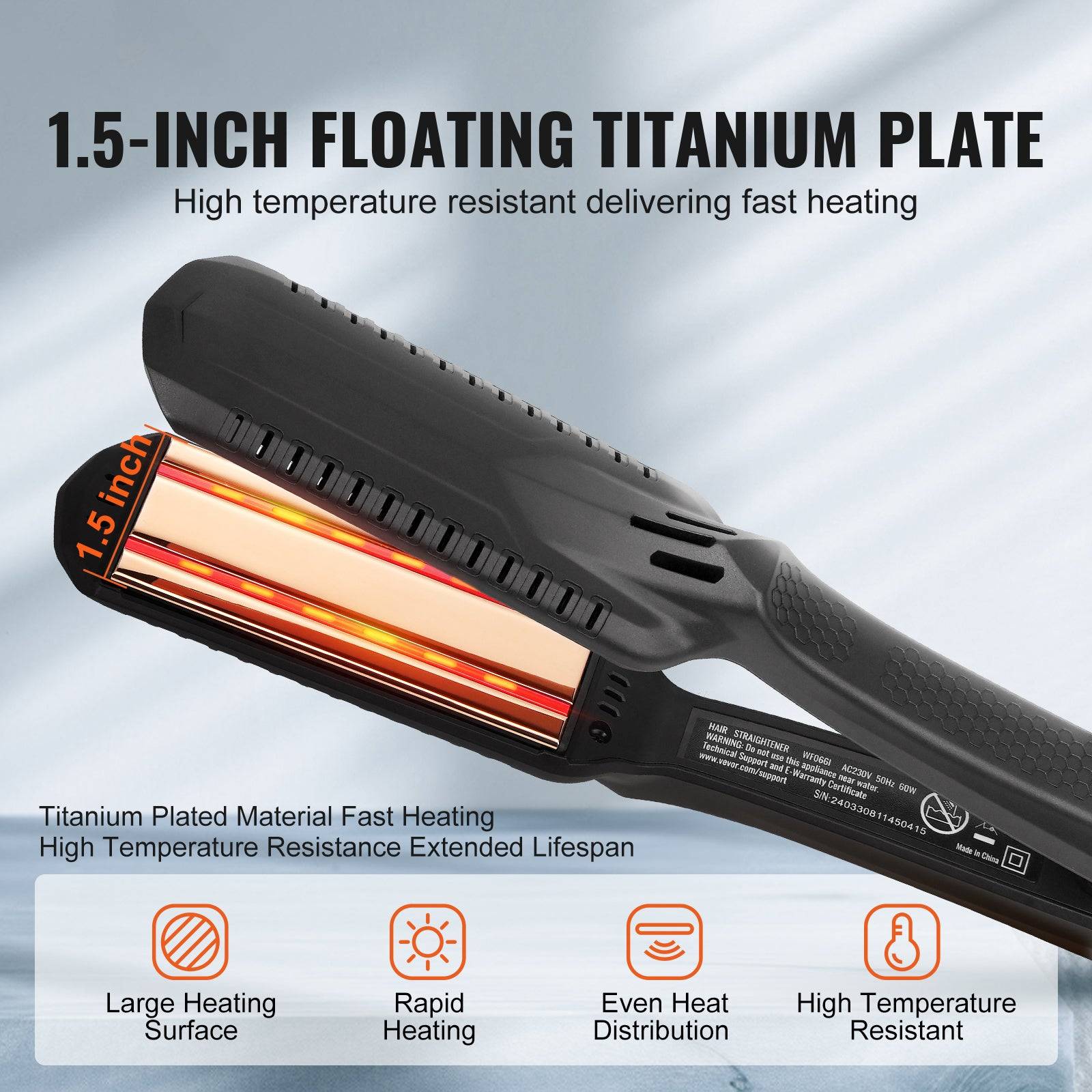 Titanium Hair Straightener Infrared Smooth Finish