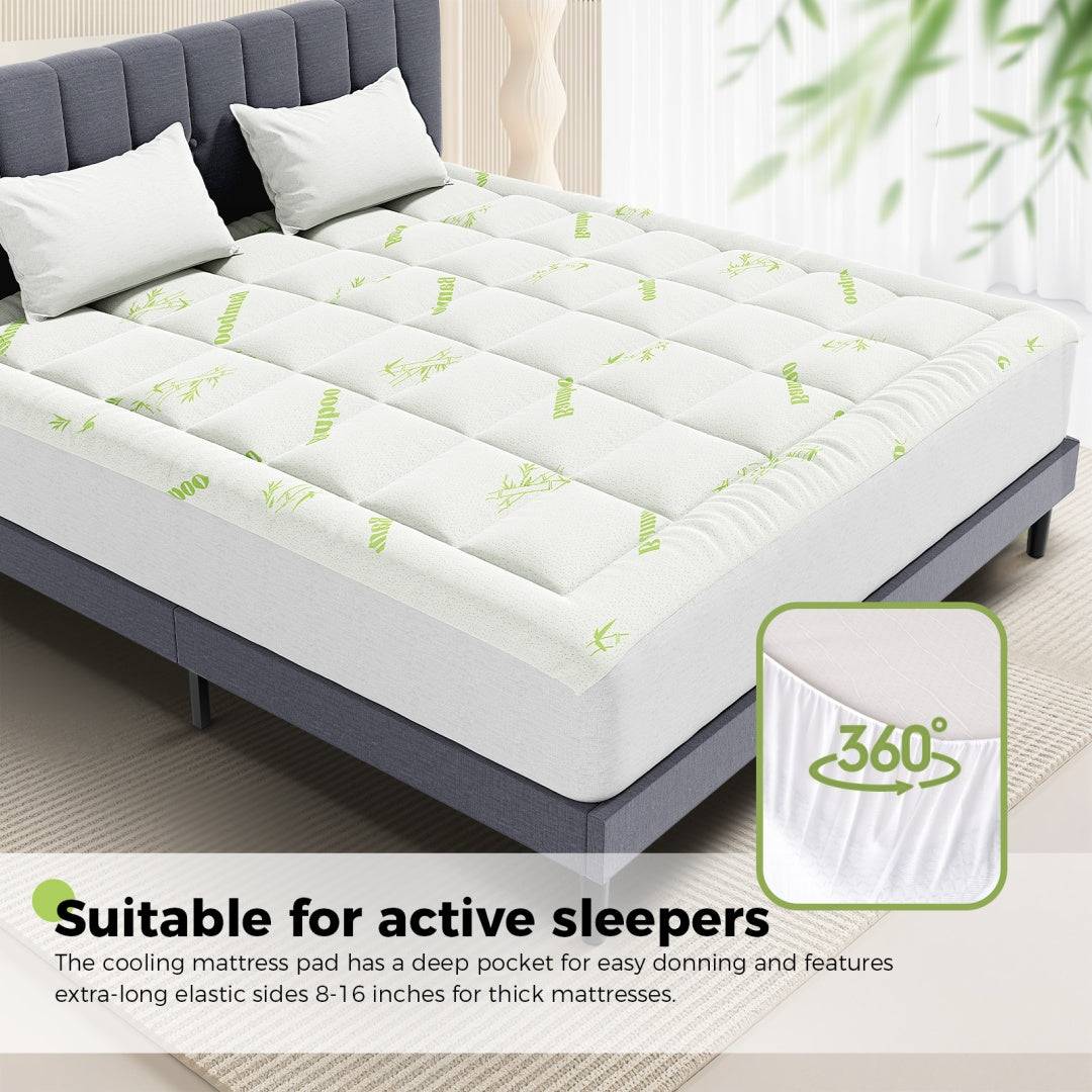 Bamboo Mattress Protector with Deep Pocket Fit