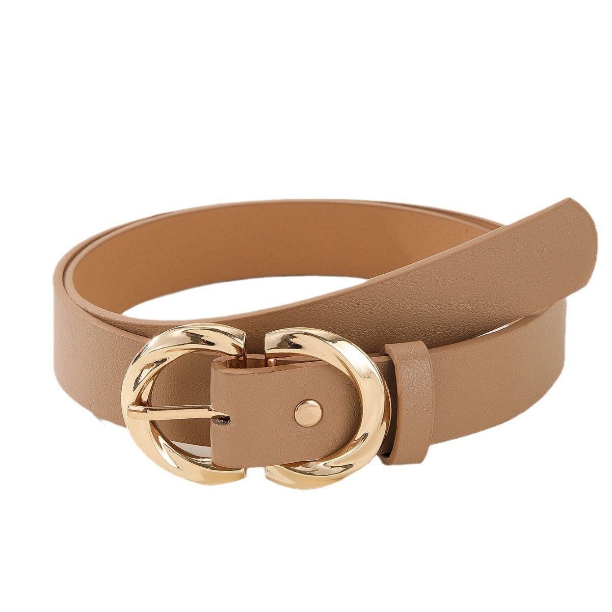 Women Adjustable Faux Leather Belt 105cm Snap Closure
