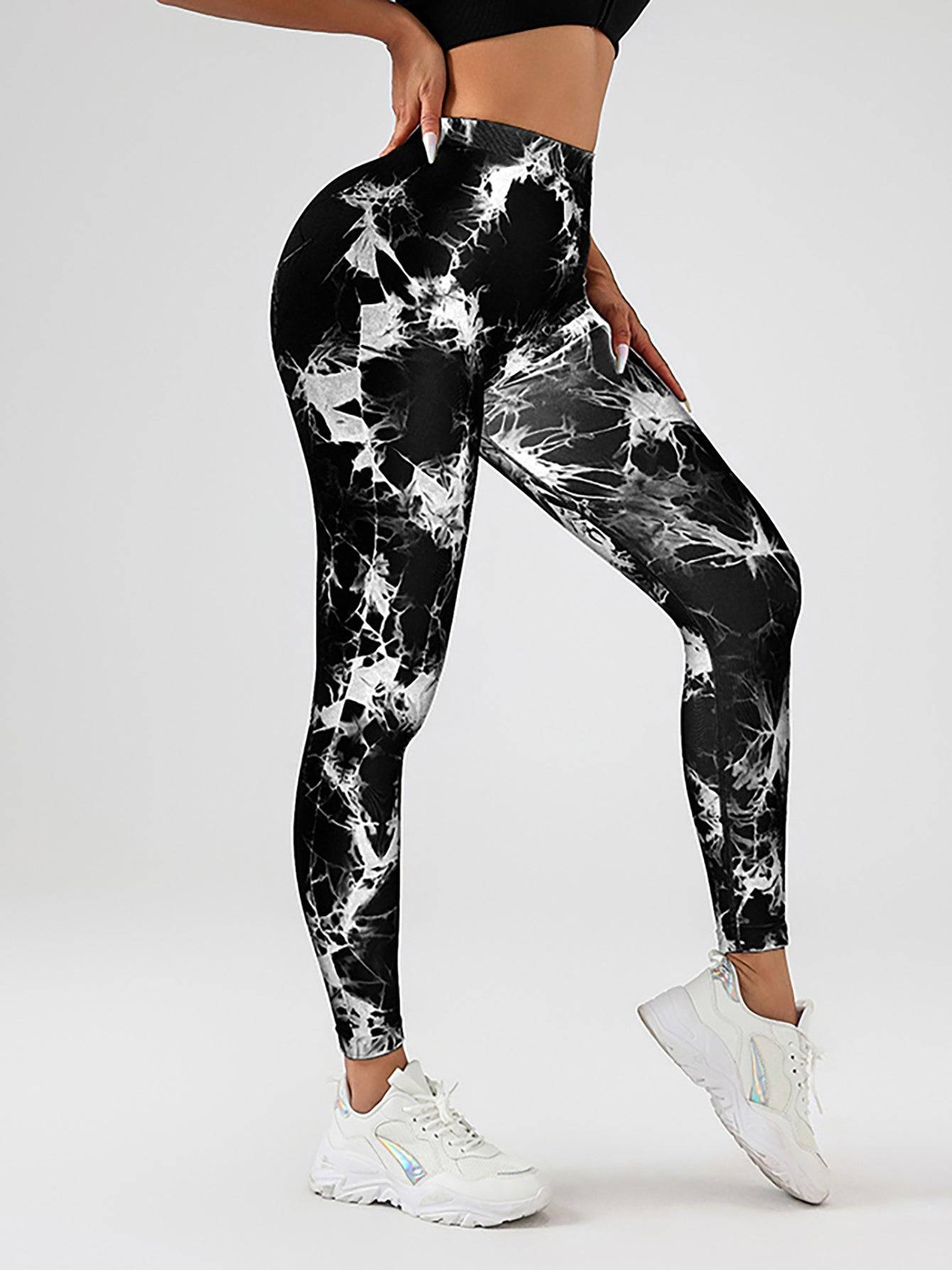 High Waist Seamless Tie Dye Leggings With Butt Lift