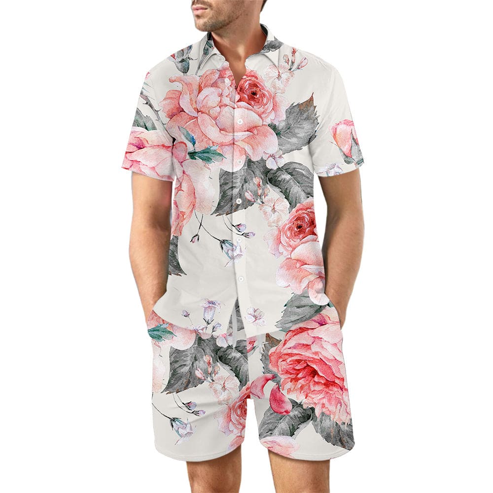 Printed Beach Shirt Summer Drawstring Pocket - PMMNAPOLES