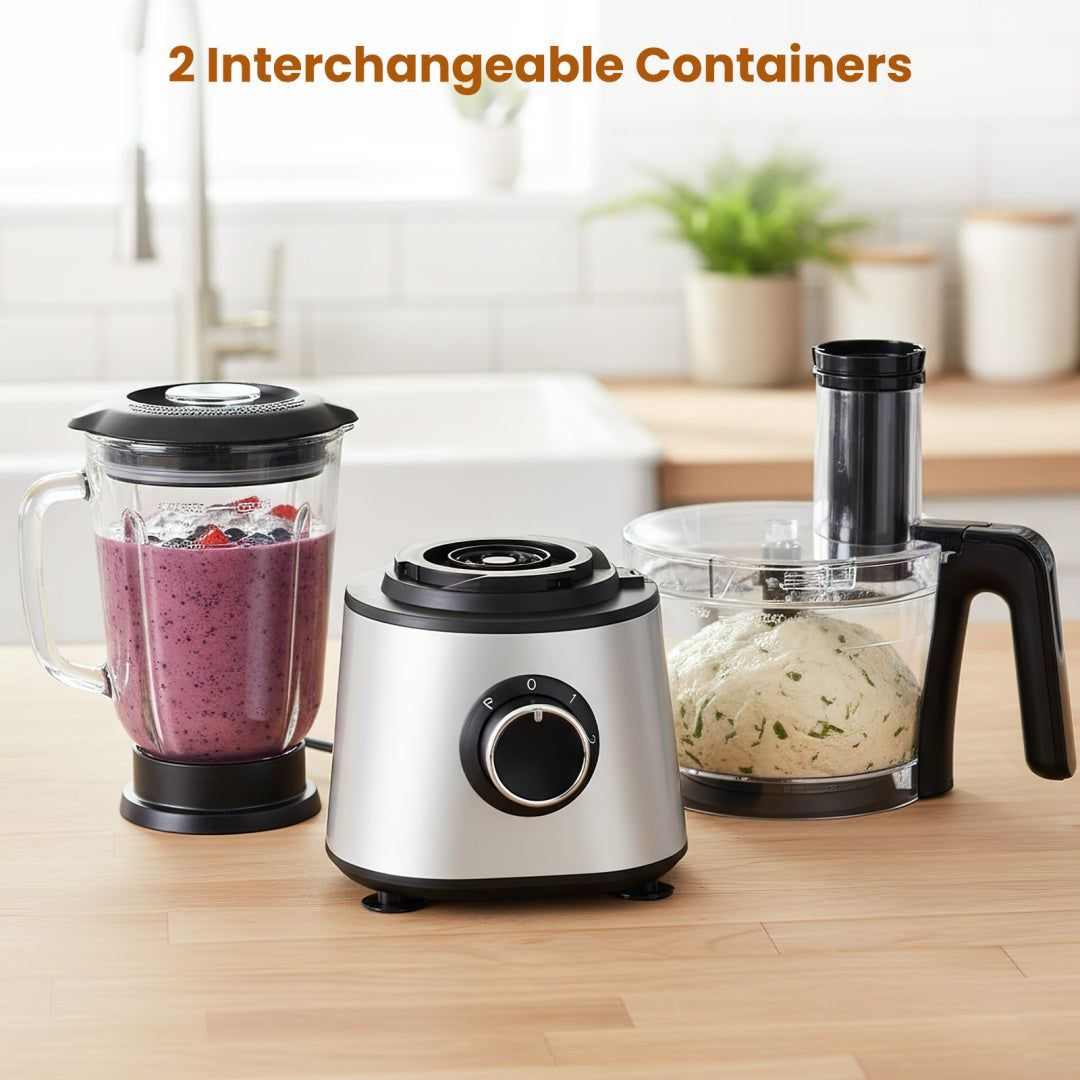 300W Food Processor with Blender and Dough Tool