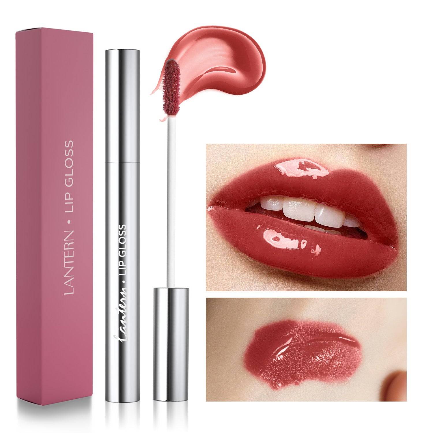 4 Color High Shine Lip Gloss Set with Hydrating Tint
