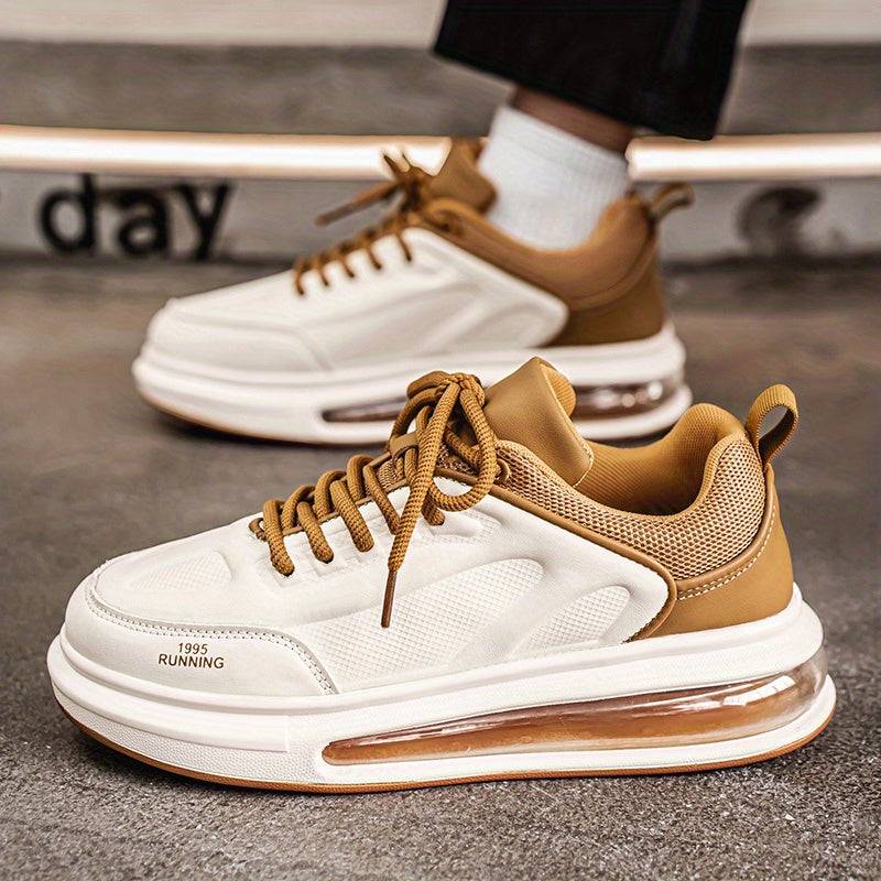 Men's Breathable Casual Sneakers – Lightweight Air Cushion Shoes with Shock Absorption for Daily Wear & All-Day Comfort