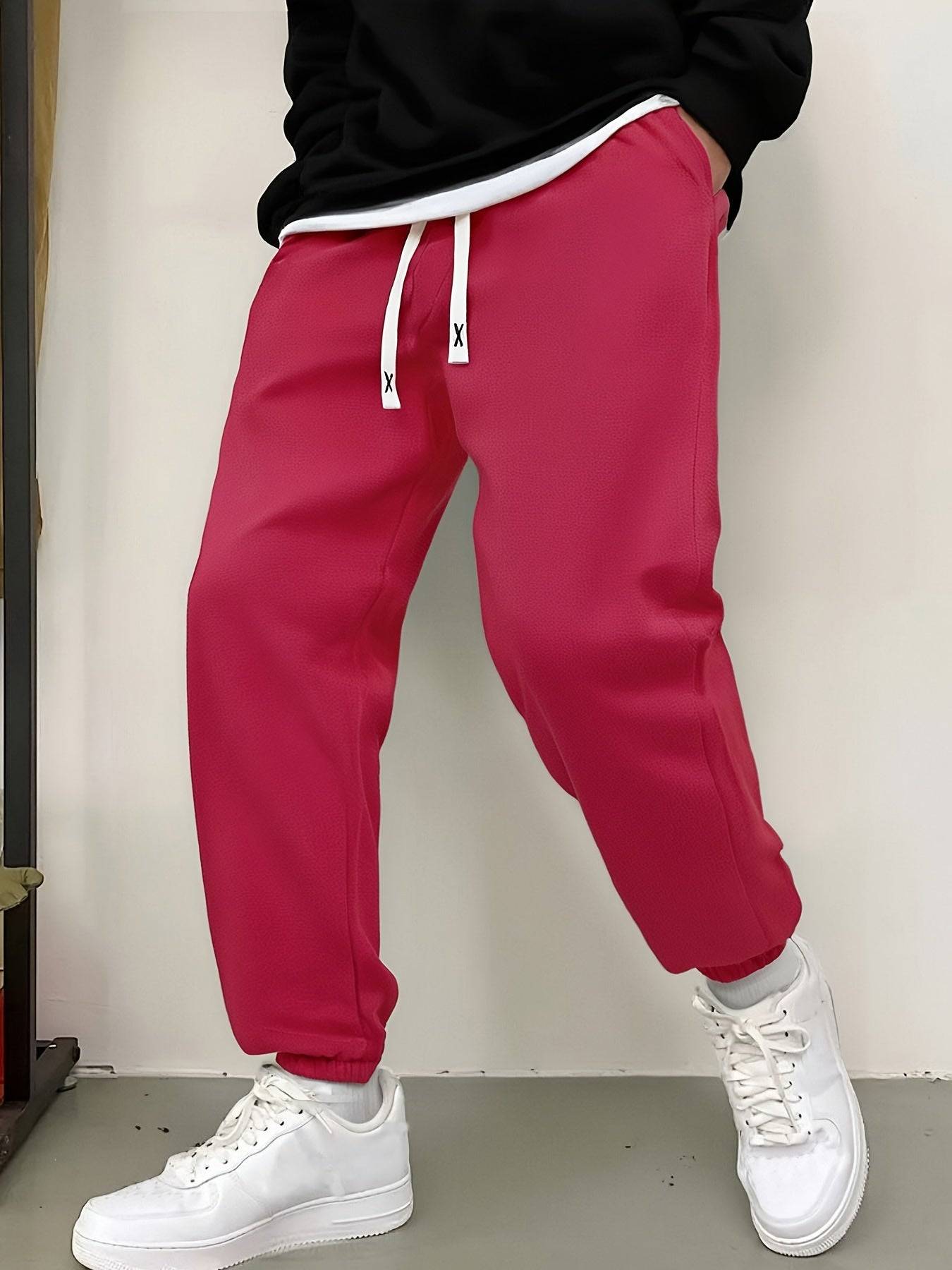 5-Pack Men’s Casual Jogger Pants – Elastic Waist with Drawstring, Multi-Pocket, Breathable Fabric for Gym, Running & Lounge
