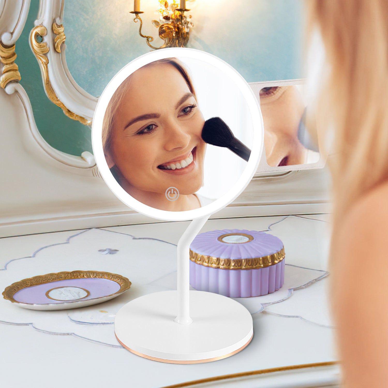 Lighted Vanity Mirror with 5X Magnification