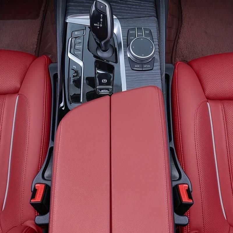 2pcs car seat gap filler and organizer with leakproof strip, trash sorting box, ergonomic design for tidy interior