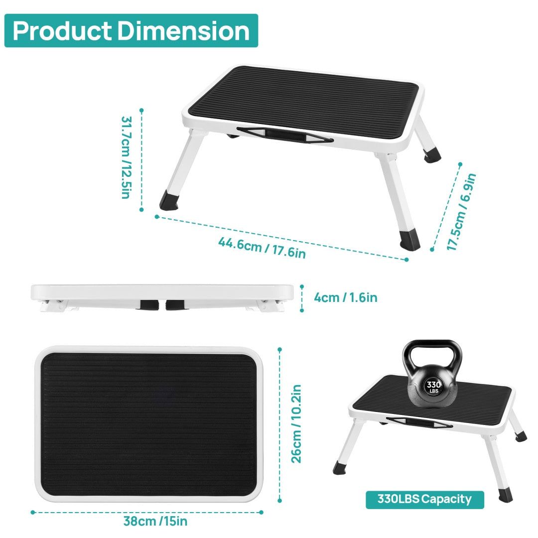 Heavy Duty Folding Step Stool Metal Anti Slip