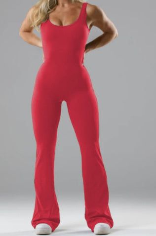 Women Slim Fit Jumpsuit Backless Yoga Exercise Outfit