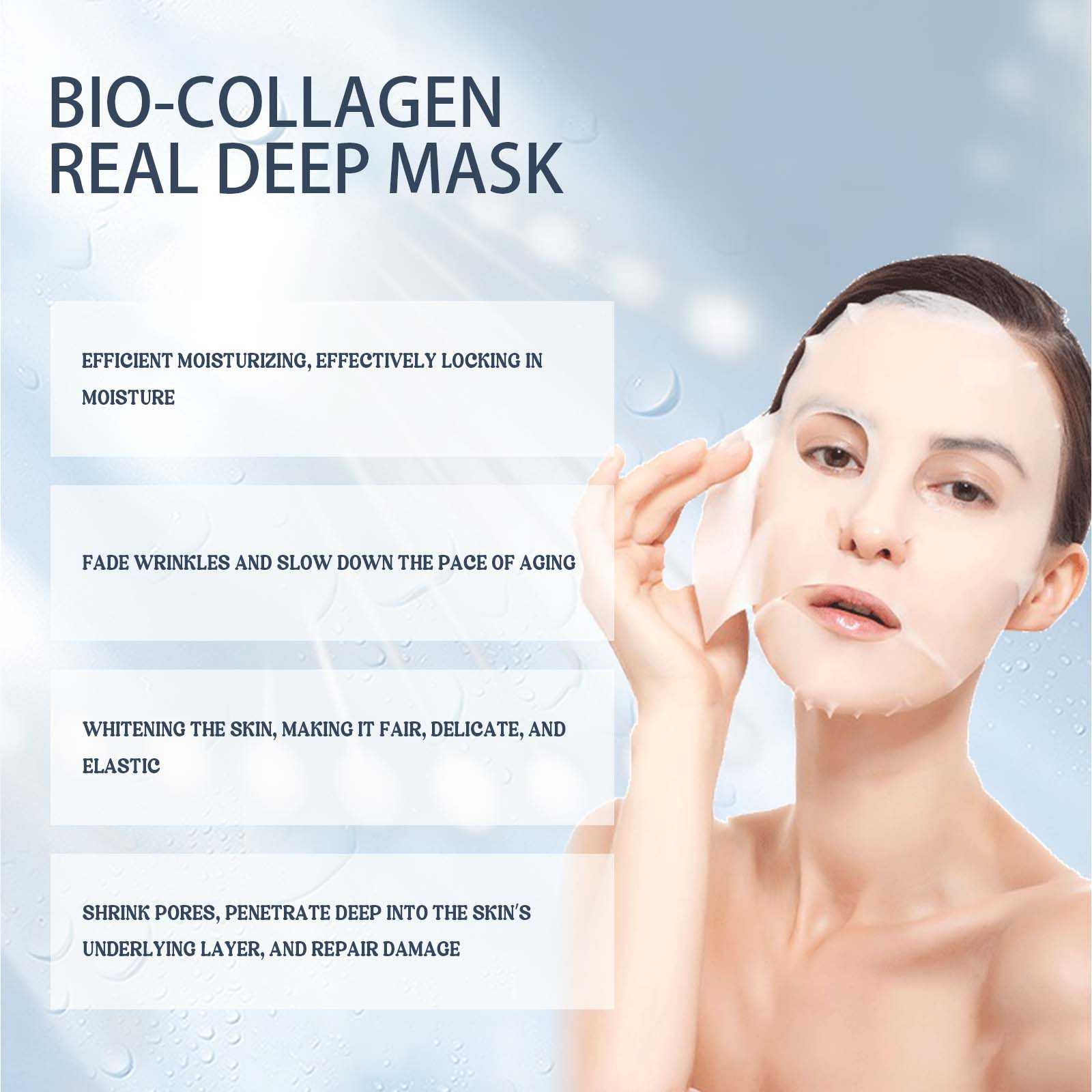 Bio Collagen Face Mask Hydrating Skin Care 4 Pack