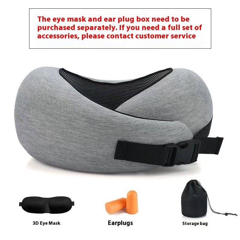 Memory Foam Travel Neck Pillow U Shape Adjustable Support